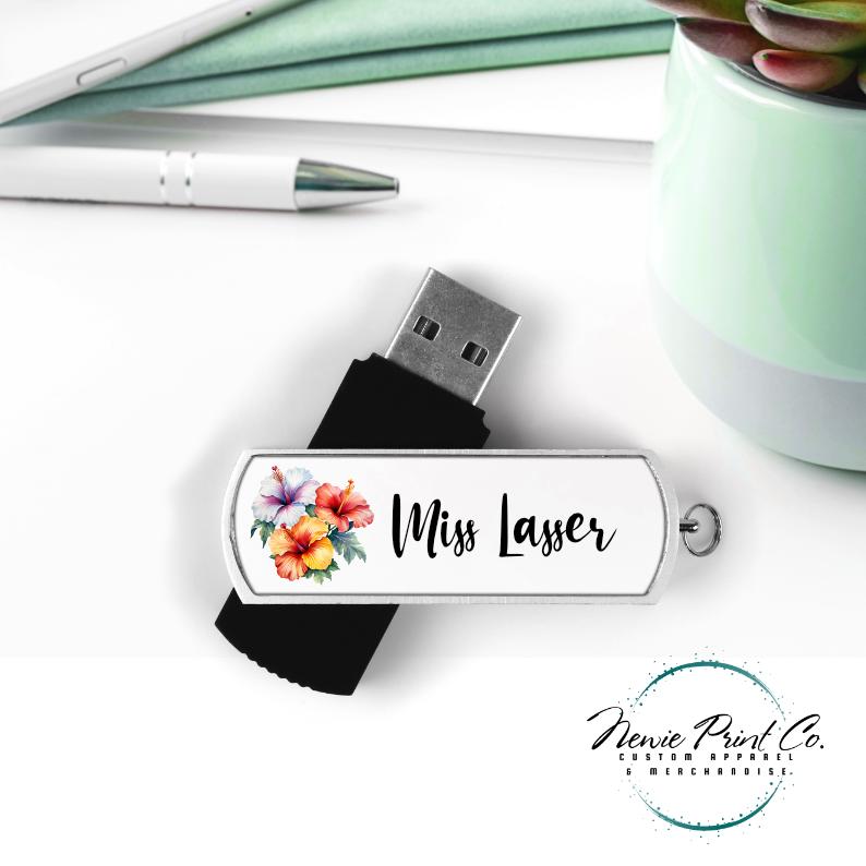 Flowers - Personalised Teacher USB