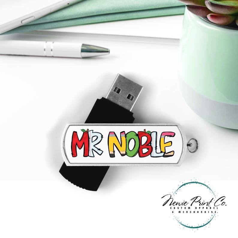 School Font - Personalised Teacher USB