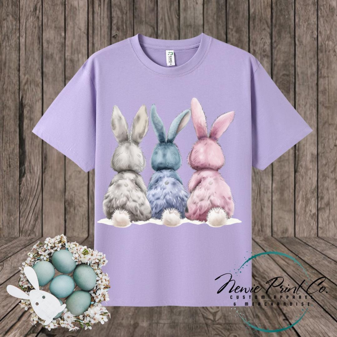 Three Bunnies Butts - Easter T-shirt Adult