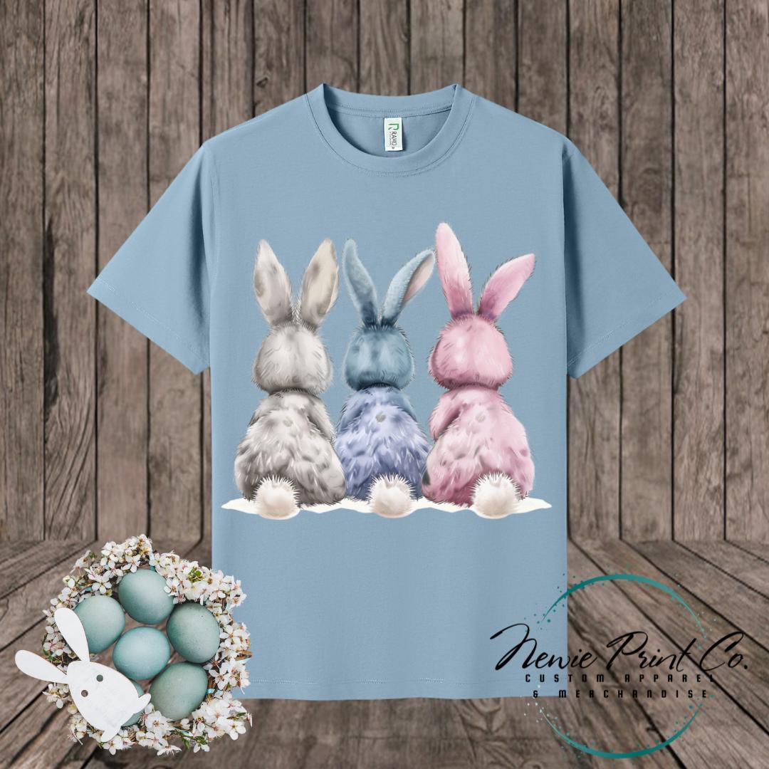 Three Bunnies Butts - Easter T-shirt Adult