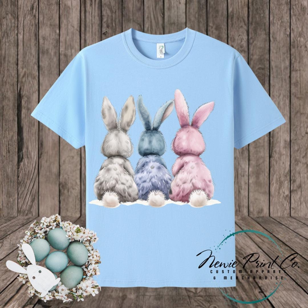 Three Bunnies Butts - Easter T-shirt Adult