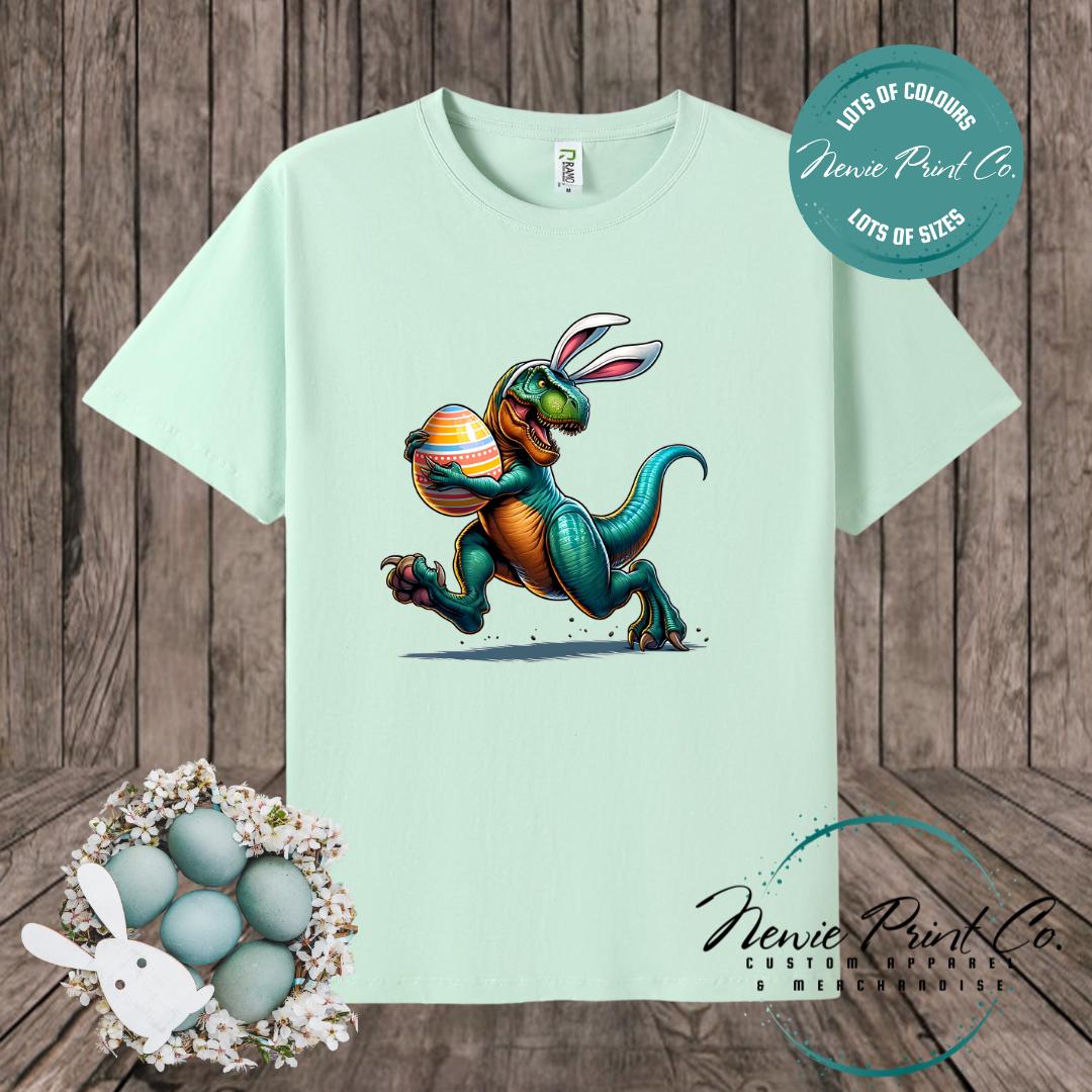 Dino Running - Easter T-shirt Adult