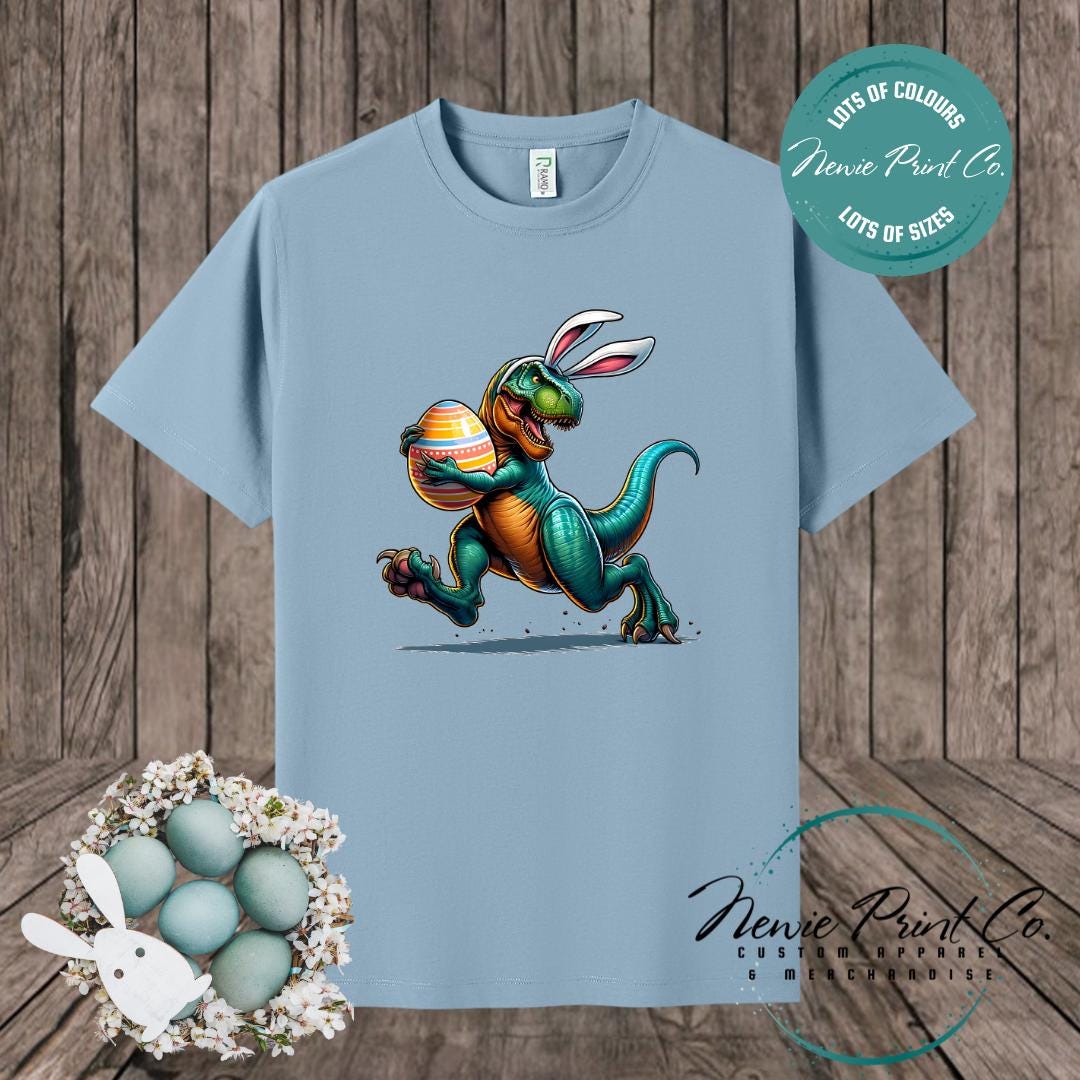 Dino Running - Easter T-shirt Adult