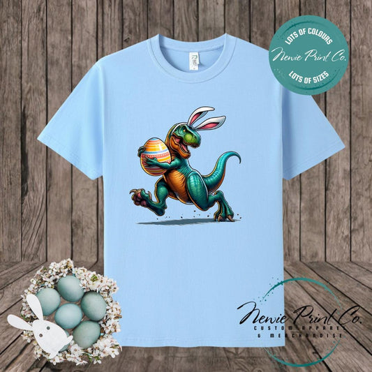 Dino Running - Easter T-shirt Adult