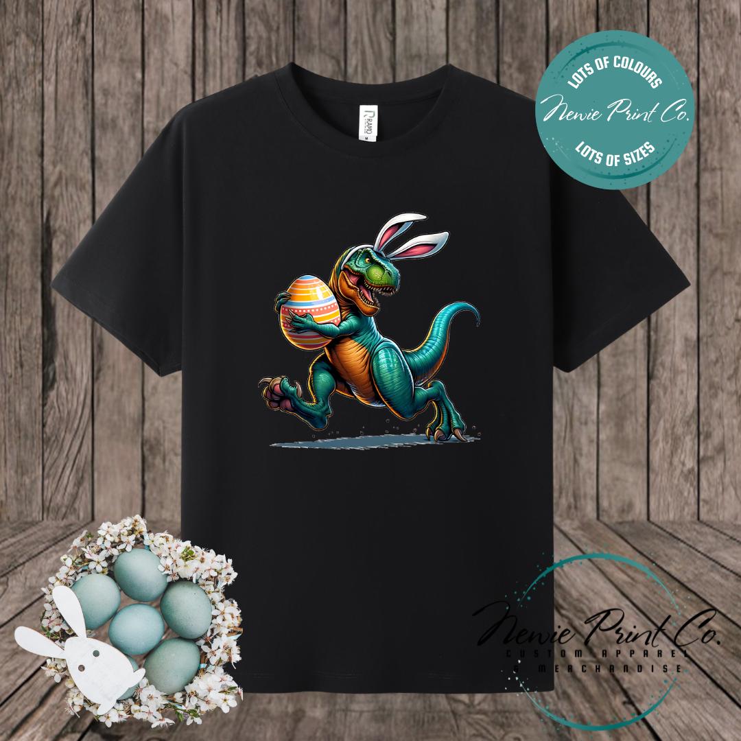 Dino Running - Easter T-shirt Kids