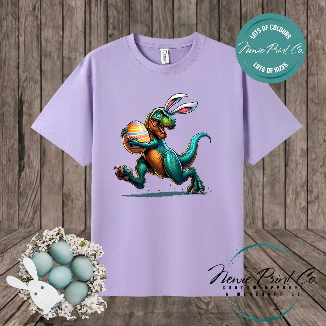 Dino Running - Easter T-shirt Kids