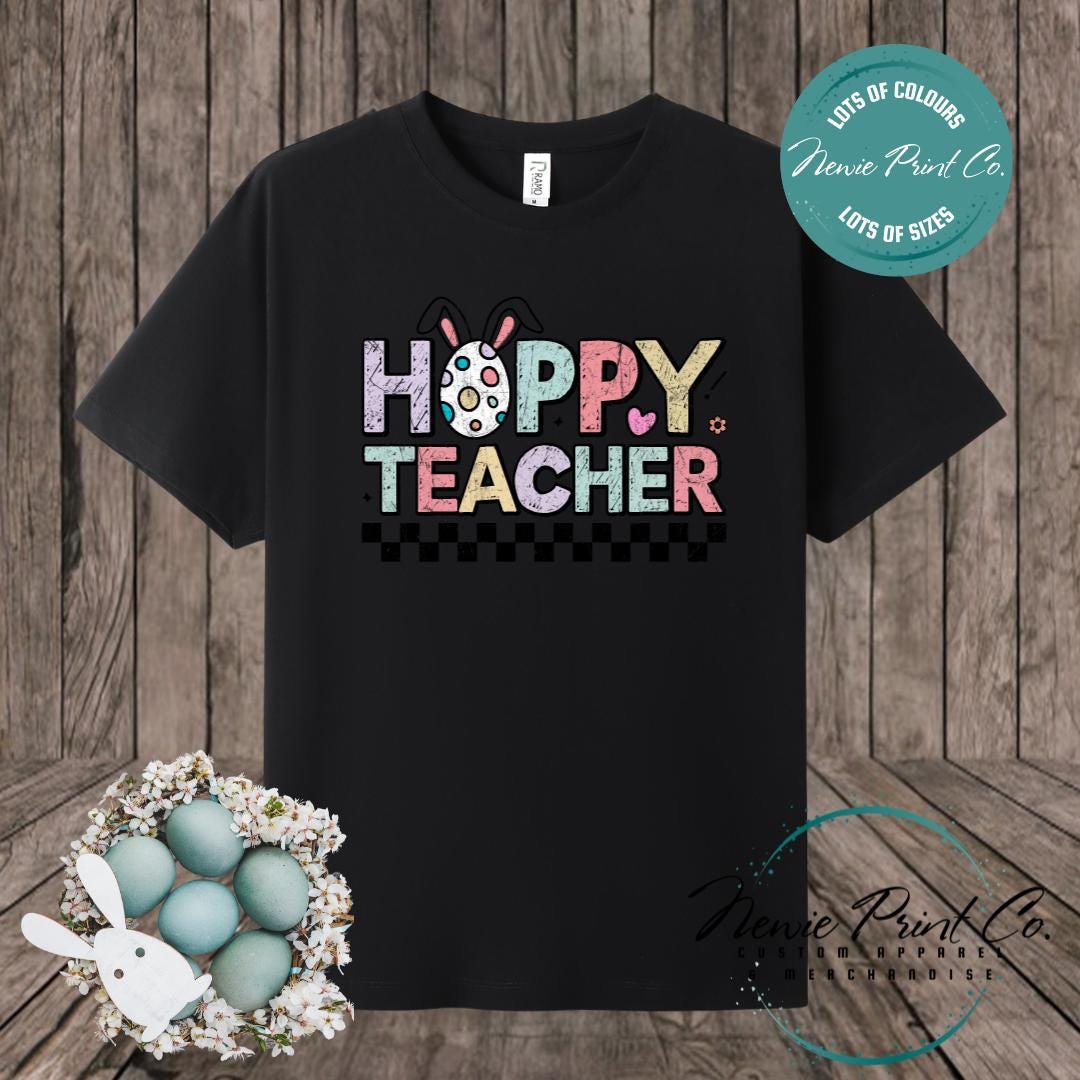 Hoppy Teacher - Easter T-shirt Adult