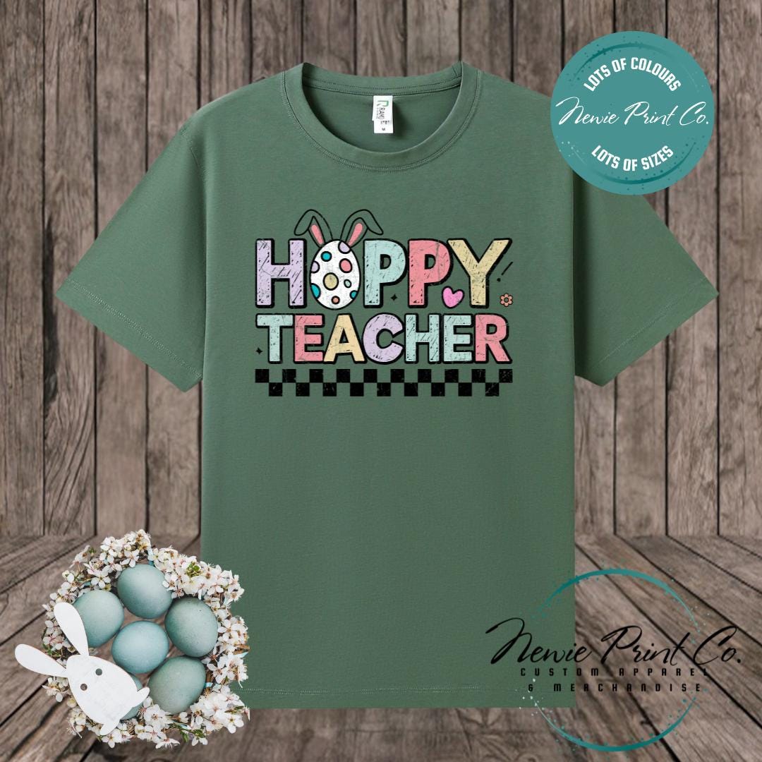 Hoppy Teacher - Easter T-shirt Adult