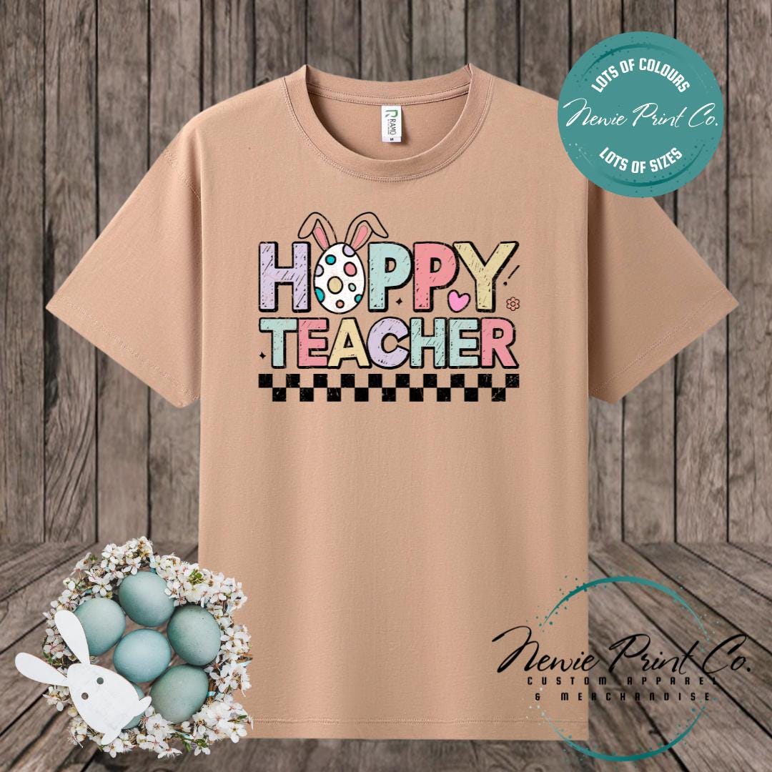 Hoppy Teacher - Easter T-shirt Adult