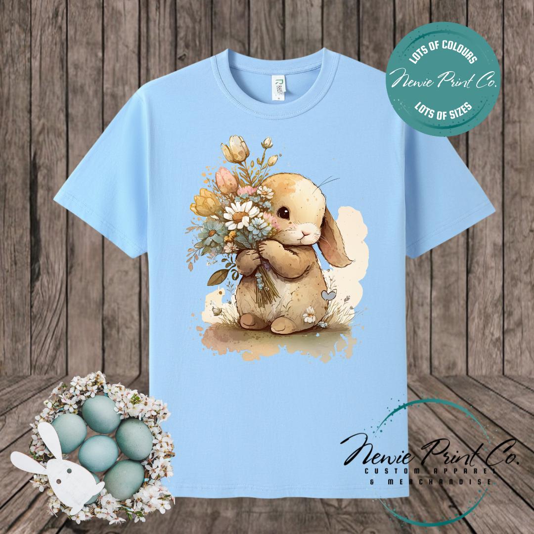 Flower Bunny - Easter T-shirt Kids