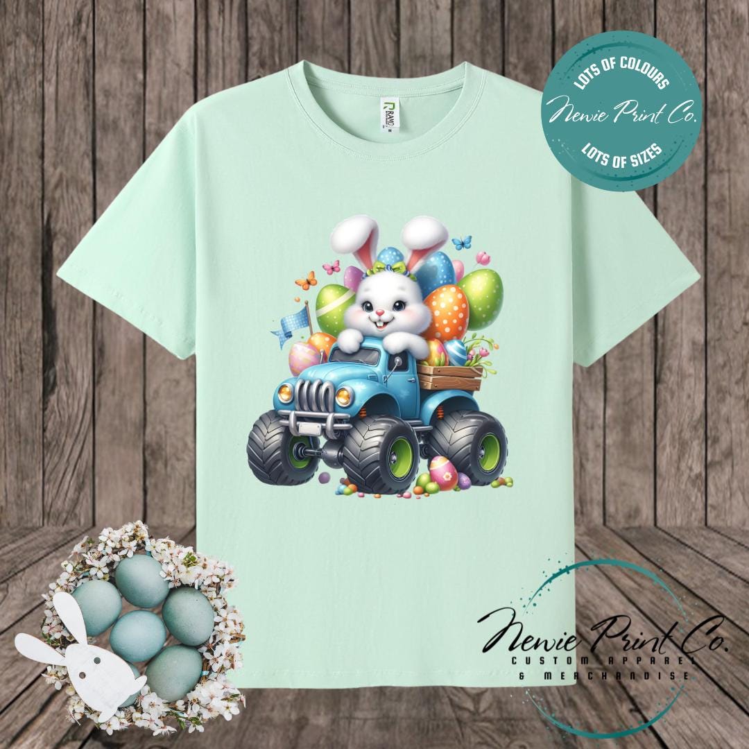 Monster Truck Bunny - Easter T-shirt Adult