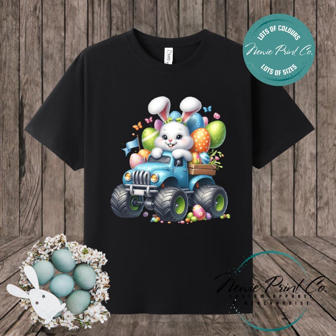 Monster Truck Bunny - Easter T-shirt Adult