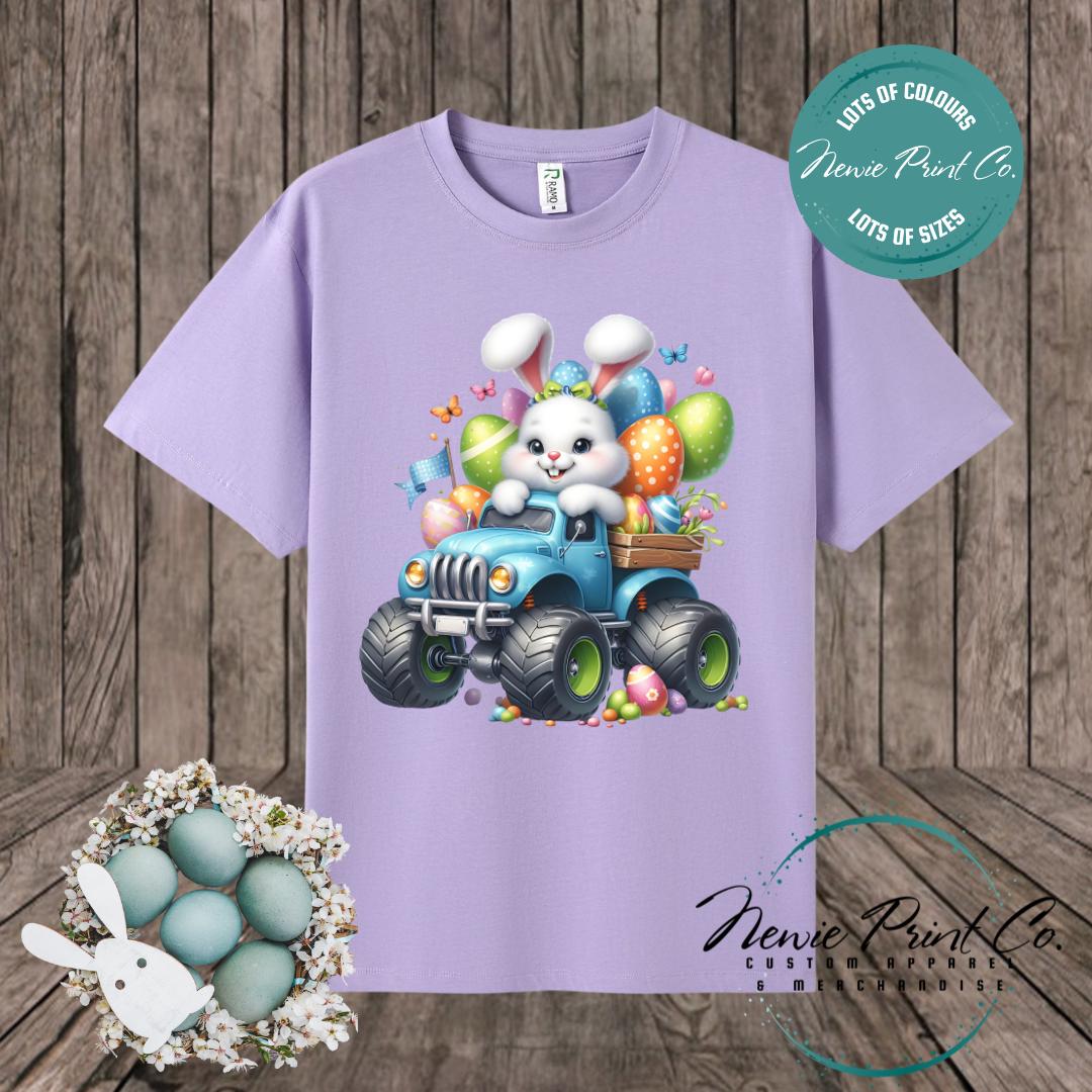 Monster Truck Bunny - Easter T-shirt Adult