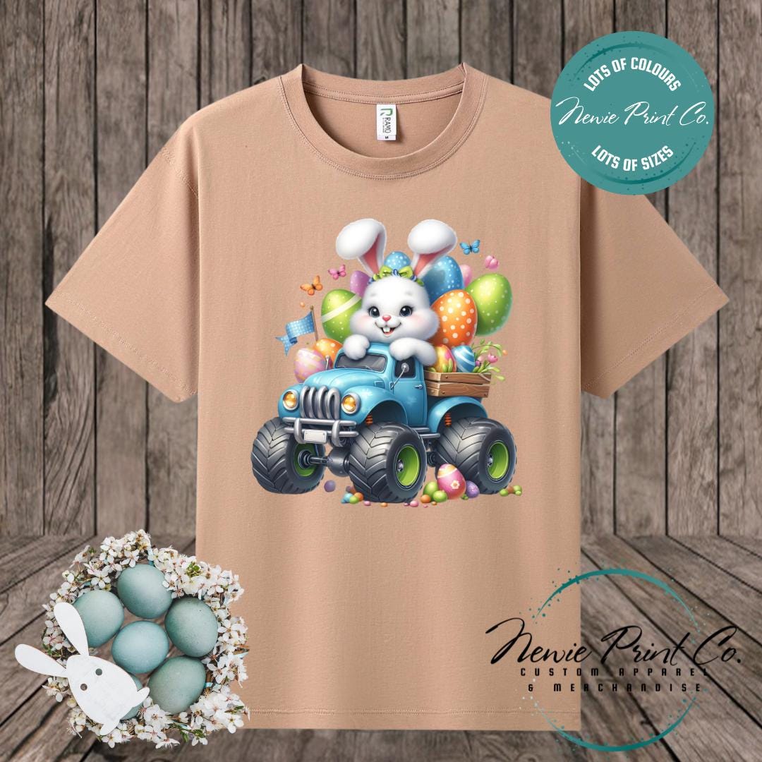 Monster Truck Bunny - Easter T-shirt Adult