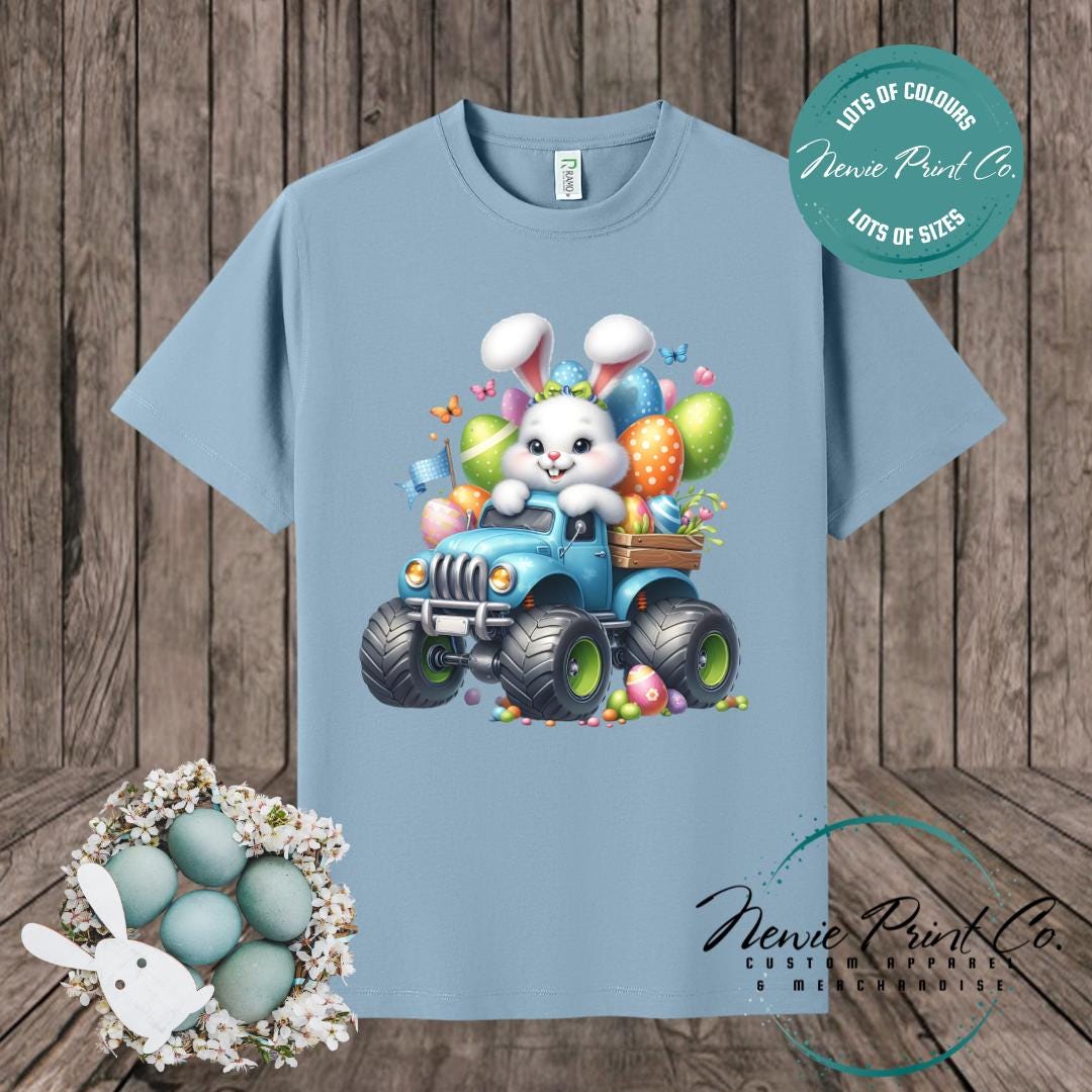 Monster Truck Bunny - Easter T-shirt Adult