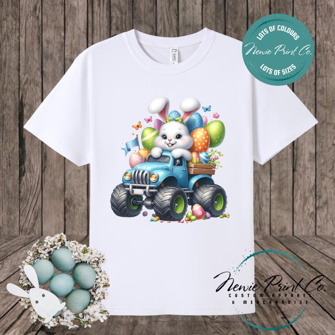 Monster Truck Bunny - Easter T-shirt Kids