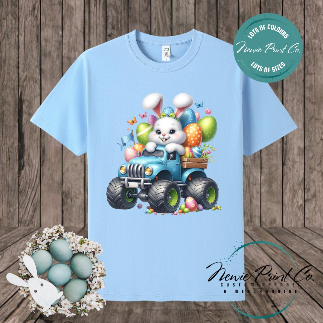 Monster Truck Bunny - Easter T-shirt Kids