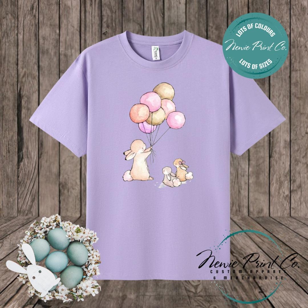 Balloon Bunny - Easter T-shirt Kids