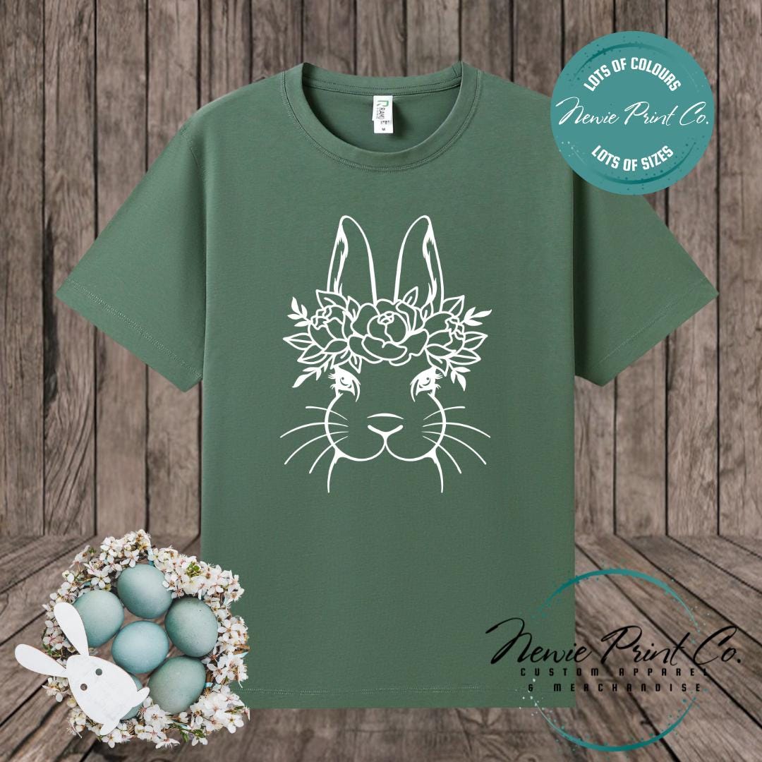 Flower Crown Bunny - Easter T-shirt Adult