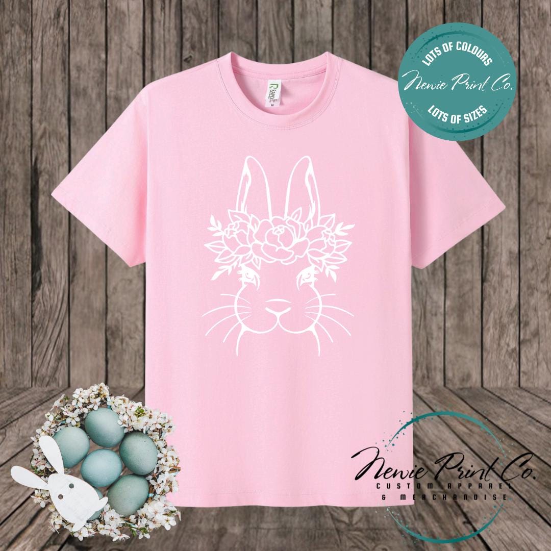 Flower Crown Bunny - Easter T-shirt Adult