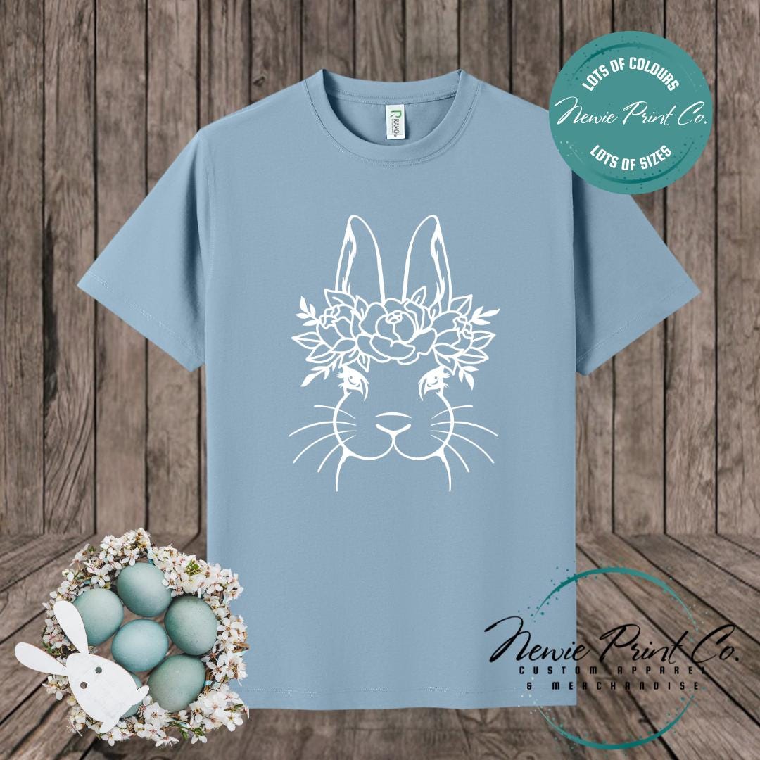 Flower Crown Bunny - Easter T-shirt Adult