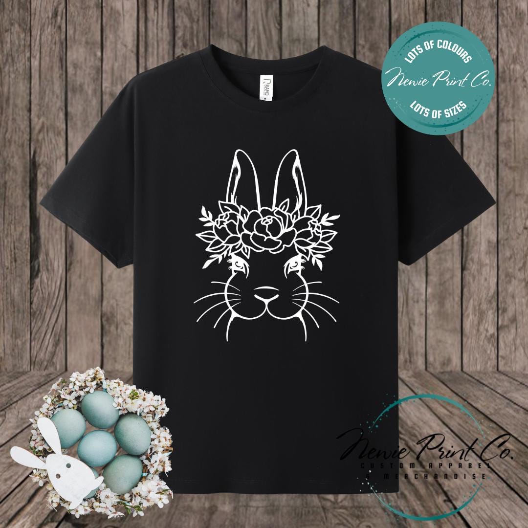 Flower Crown Bunny - Easter T-shirt Kids