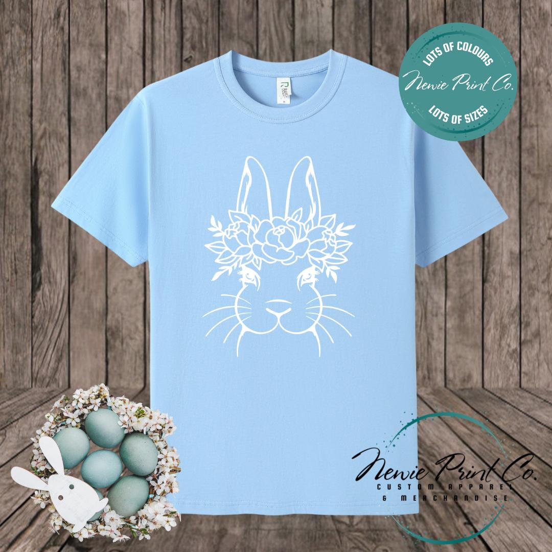 Flower Crown Bunny - Easter T-shirt Kids