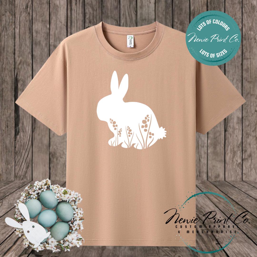 Floral Bunny - Easter T-shirt Kids