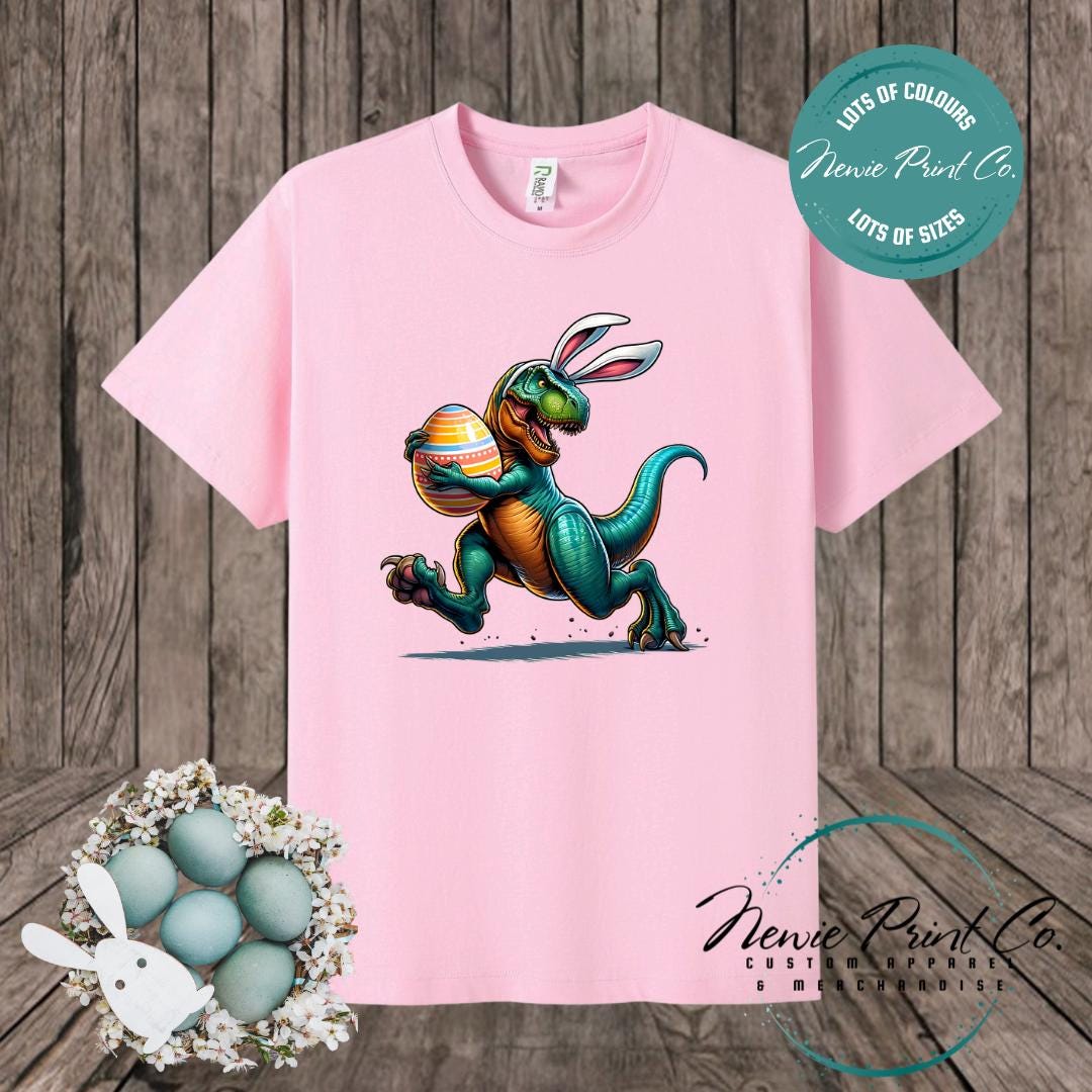 Dino Running - Easter T-shirt Adult