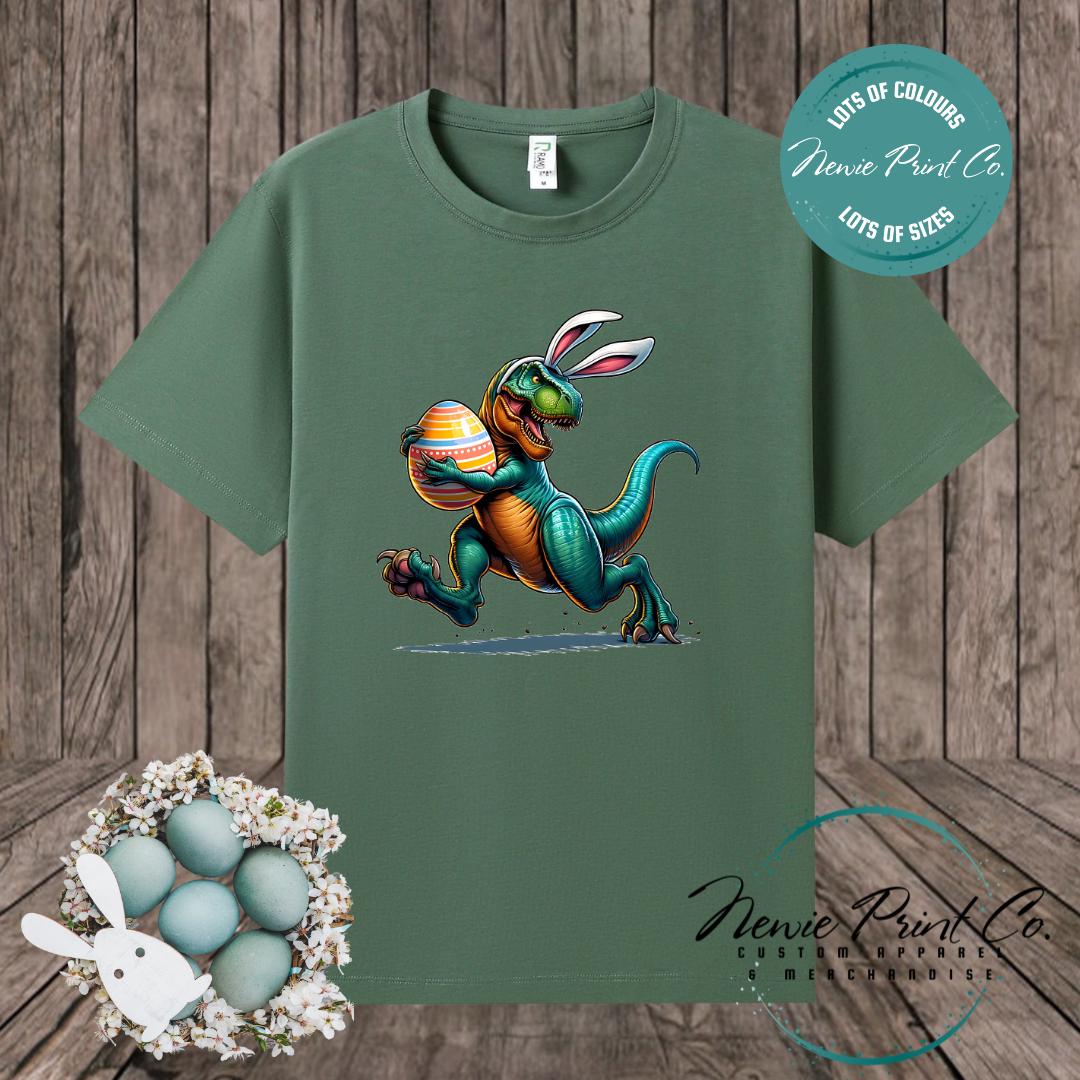 Dino Running - Easter T-shirt Kids