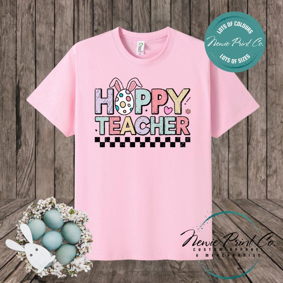 Hoppy Teacher - Easter T-shirt Adult