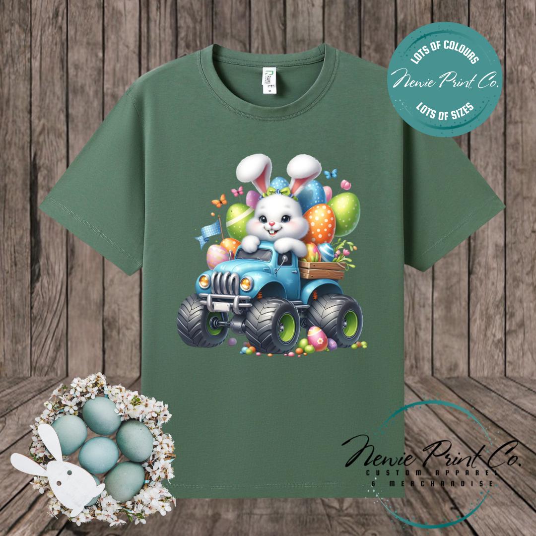 Monster Truck Bunny - Easter T-shirt Adult