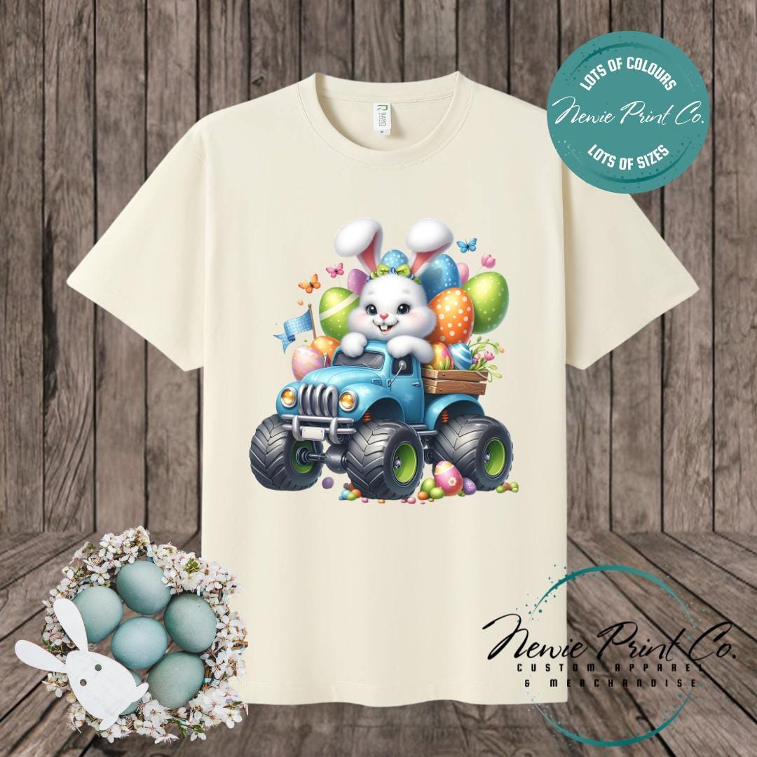 Monster Truck Bunny - Easter T-shirt Adult