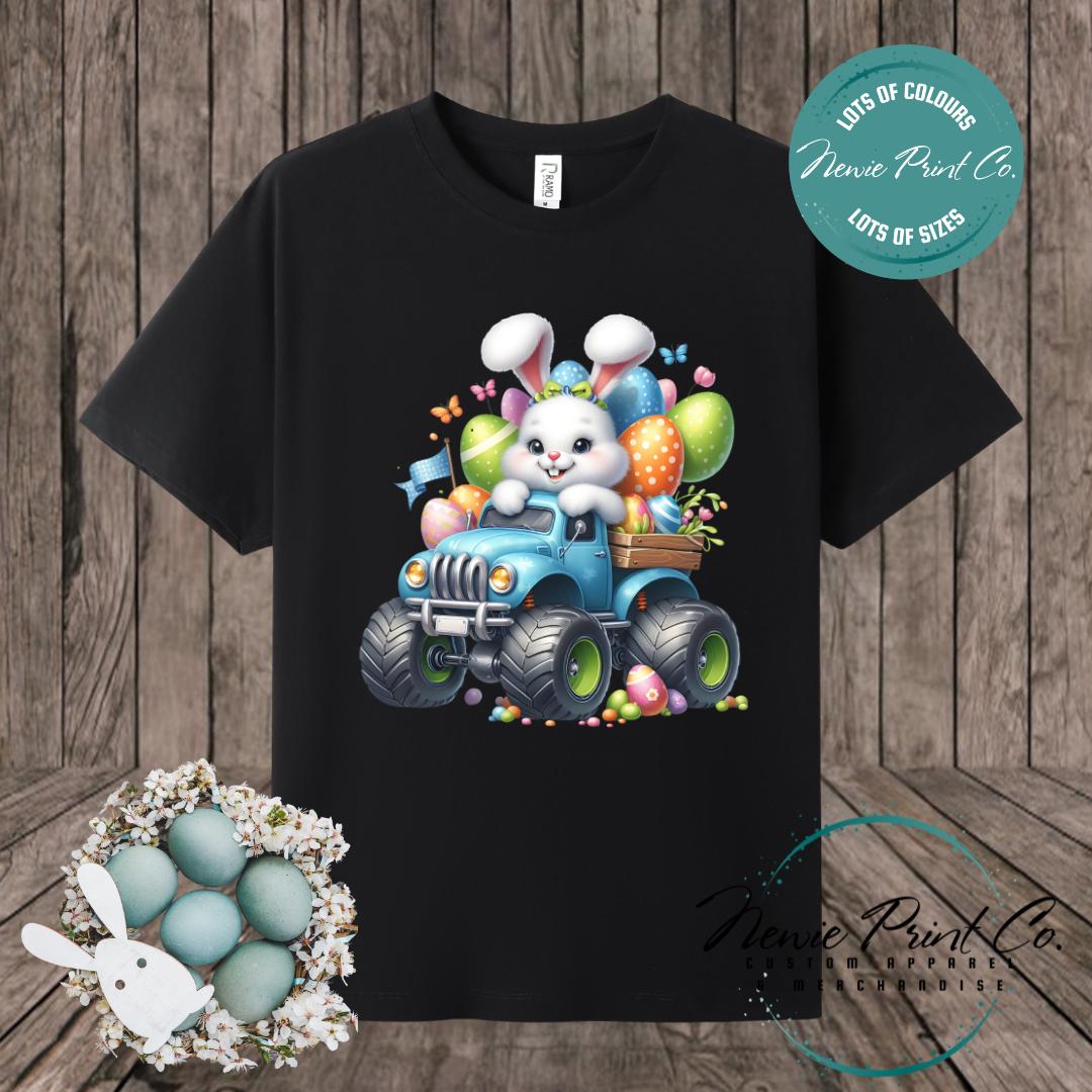 Monster Truck Bunny - Easter T-shirt Kids