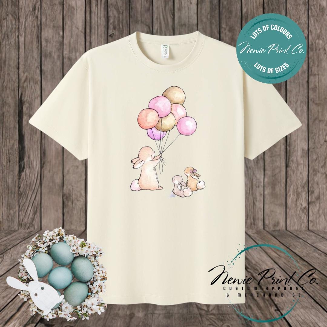 Balloon Bunny - Easter T-shirt Kids