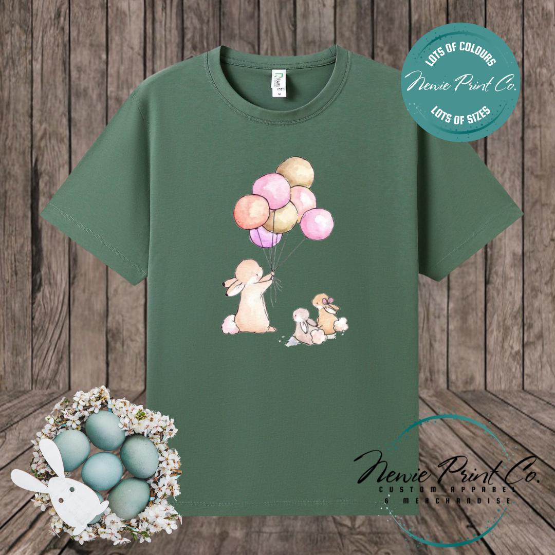 Balloon Bunny - Easter T-shirt Kids