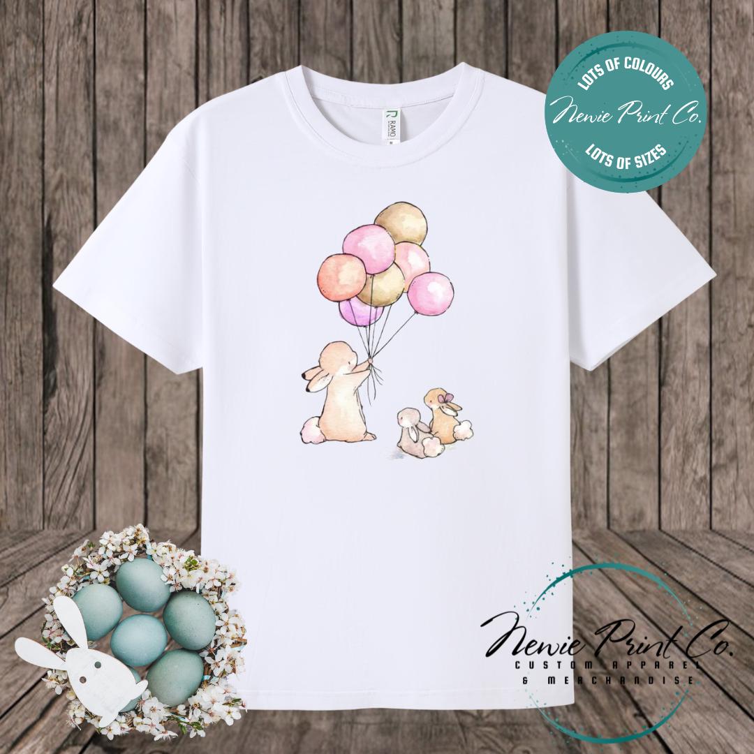 Balloon Bunny - Easter T-shirt Kids