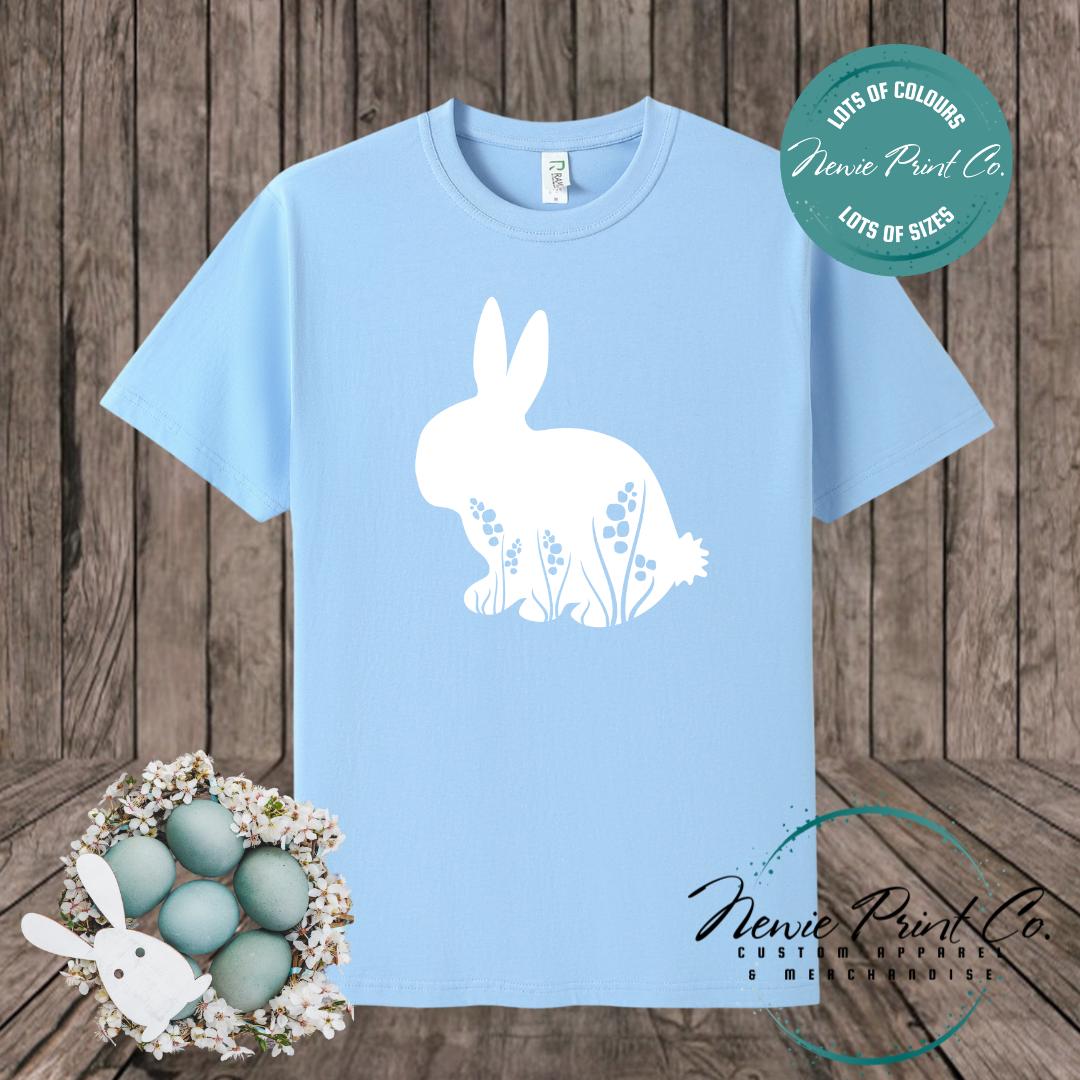 Floral Bunny - Easter T-shirt Adult