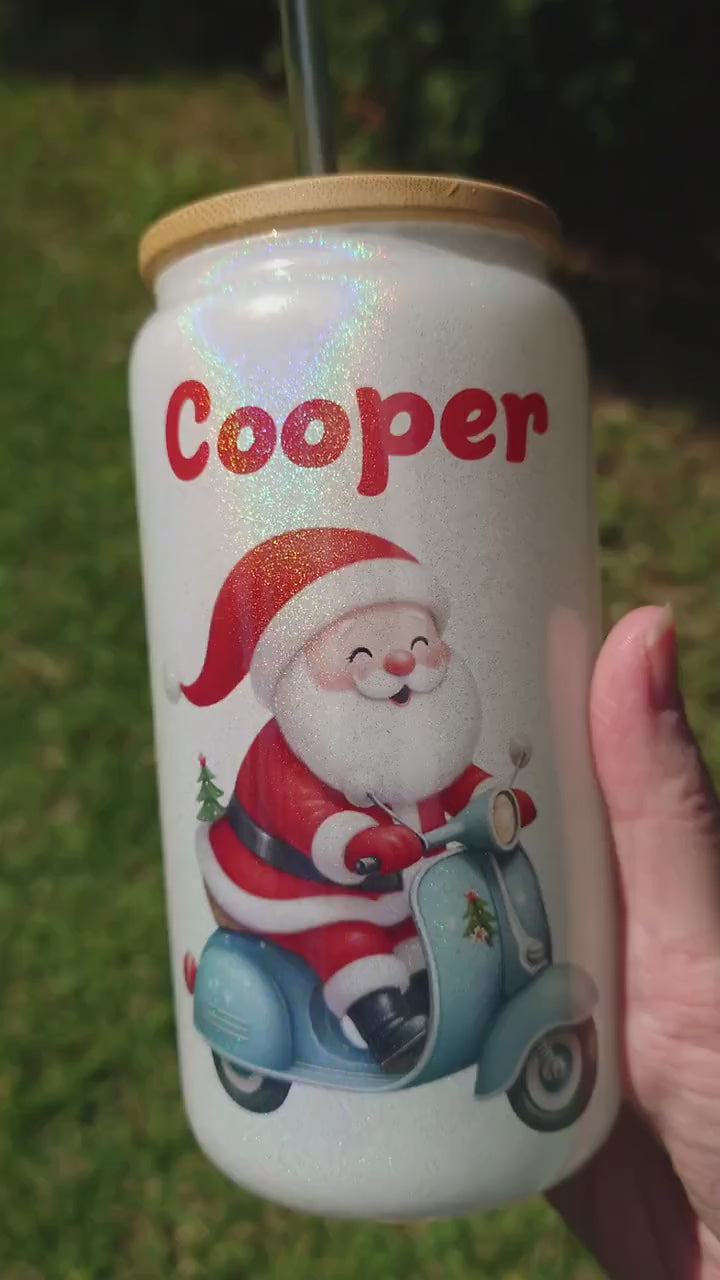 Santa with Presents Christmas Shimmer Cup