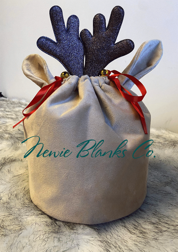 Large Velvet Bags - Reindeer